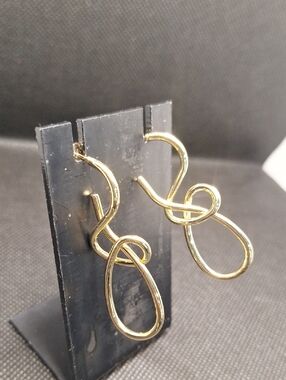 Gold & Loop Knot Drop Earrings - Women Jewelry